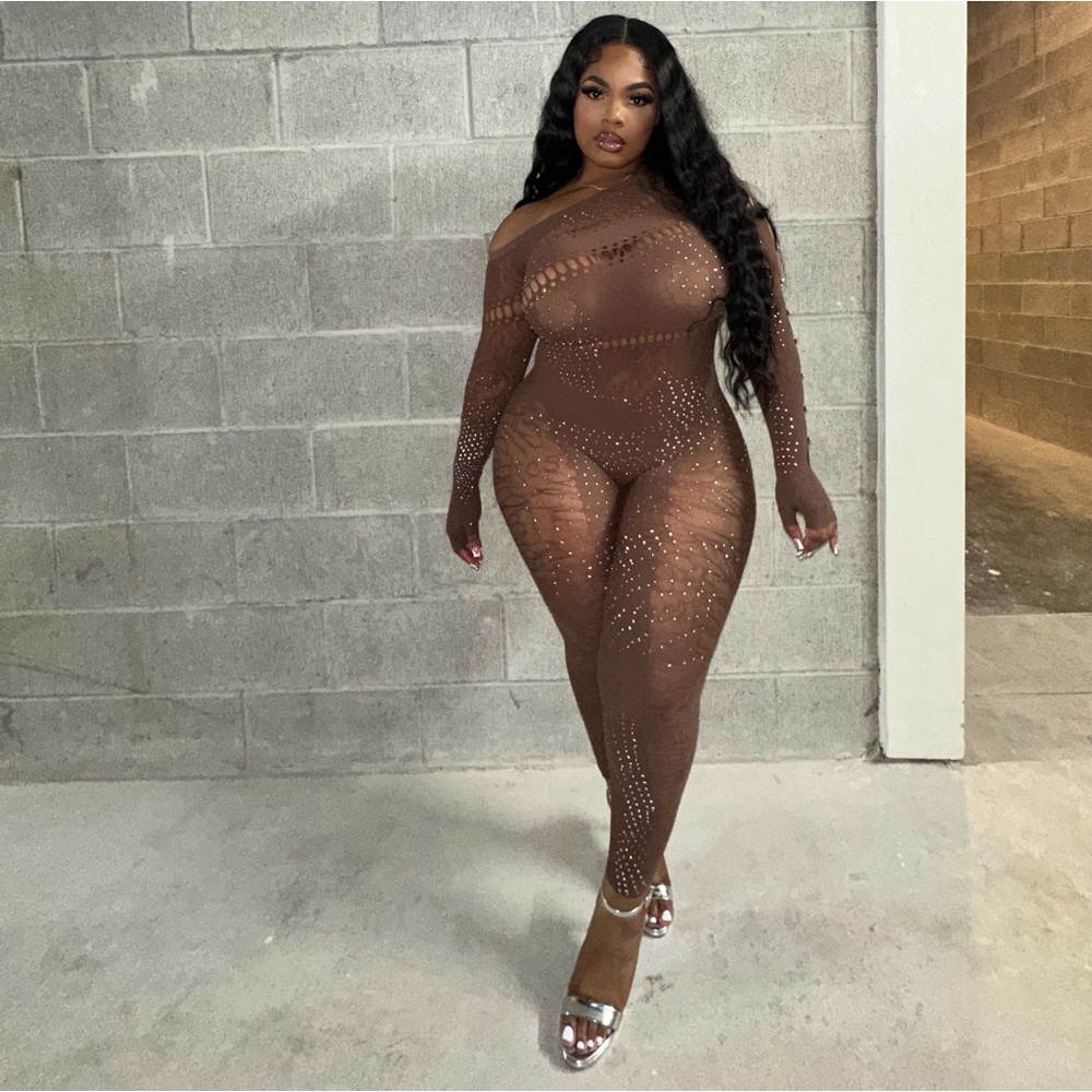 poster girl official Ivy Long Rhinestone Jumpsuit